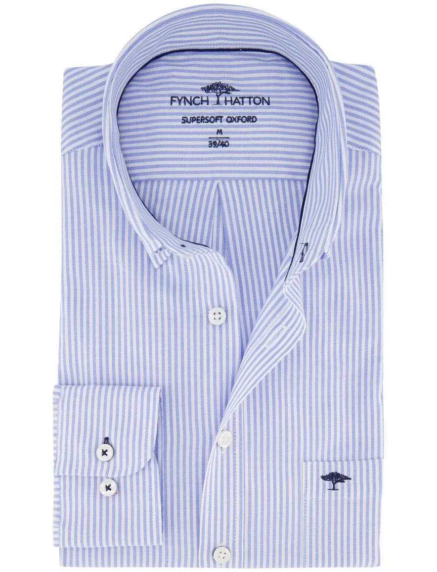 Fynch Hatton Supersoft Oxford overhemd gestreept