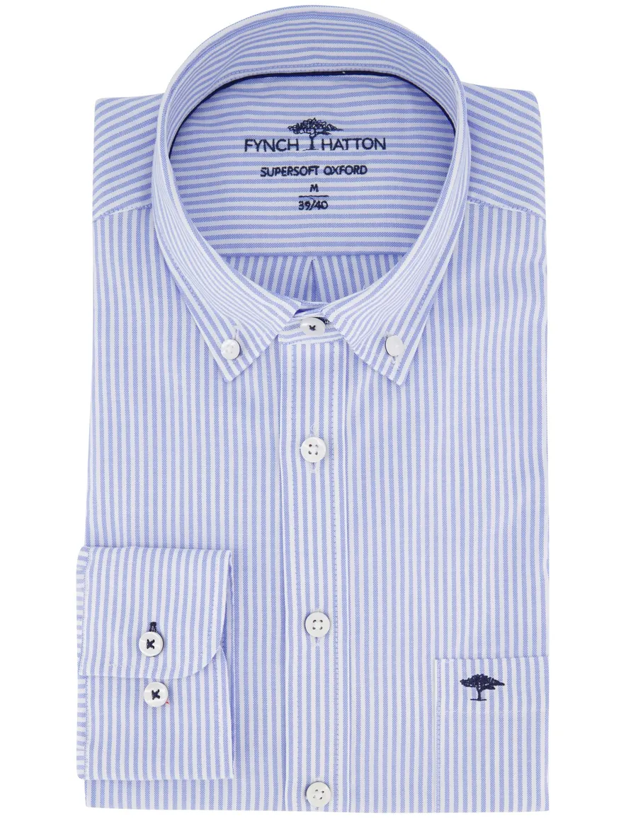 Fynch Hatton Supersoft Oxford overhemd gestreept