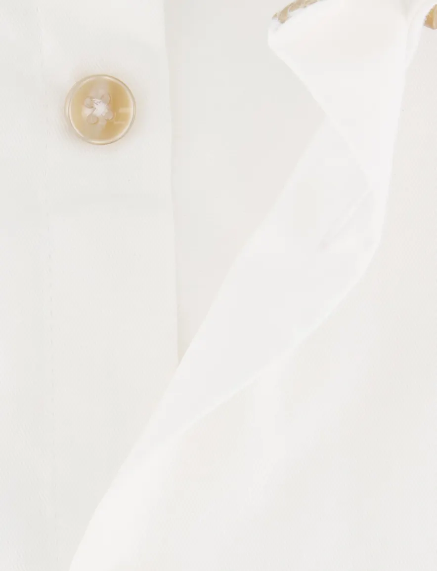 Ledub overhemd wit button-down