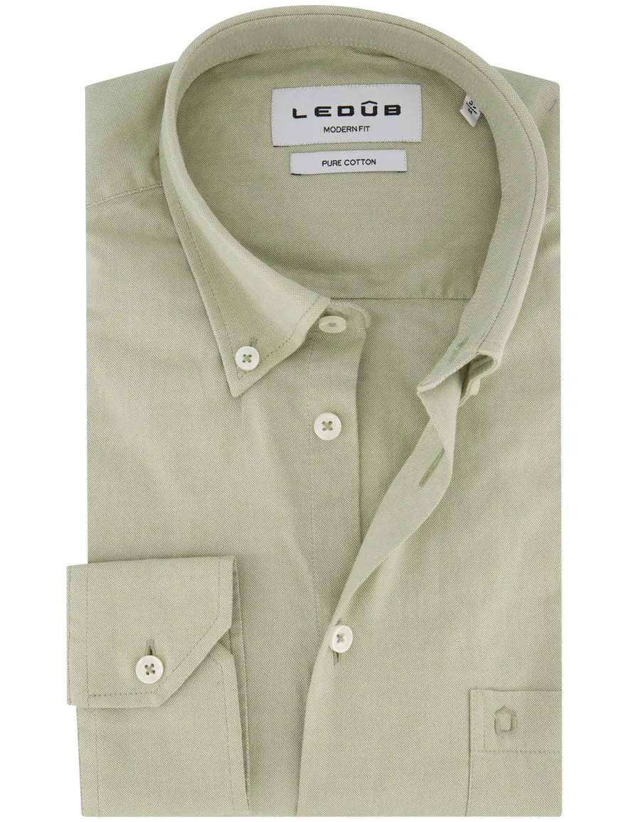 Ledub overhemd groen button-down
