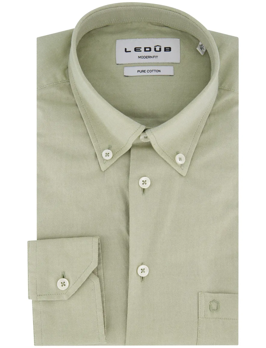 Ledub overhemd groen button-down
