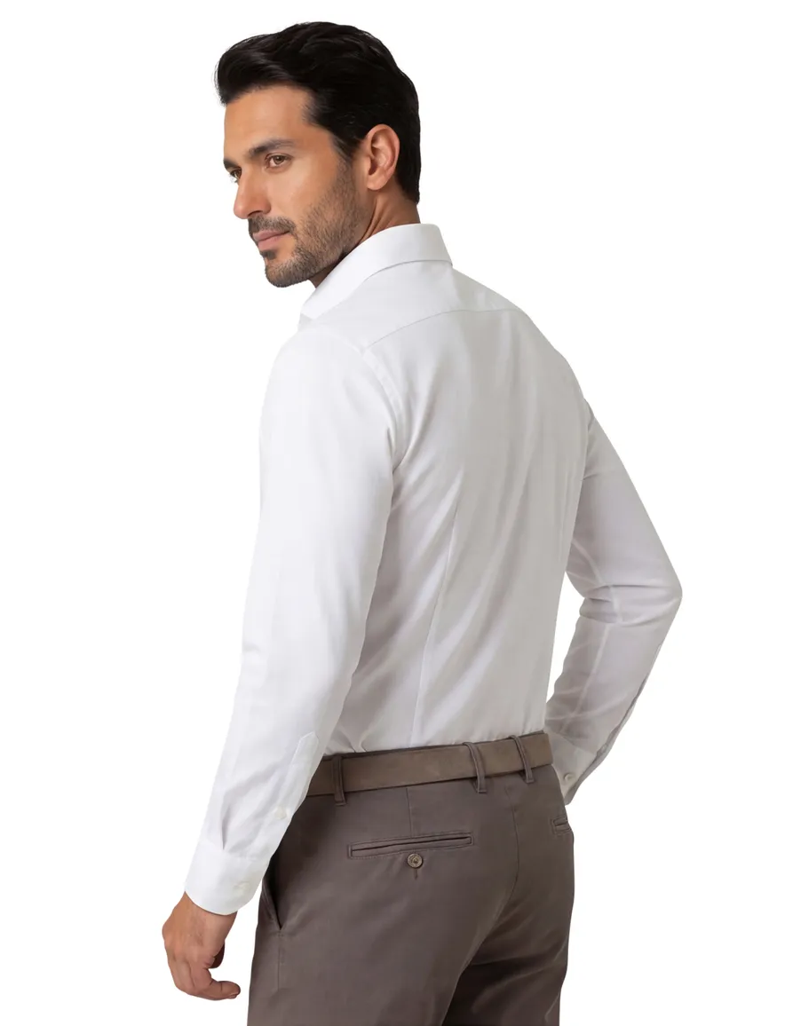 Ledub overhemd wit modern fit