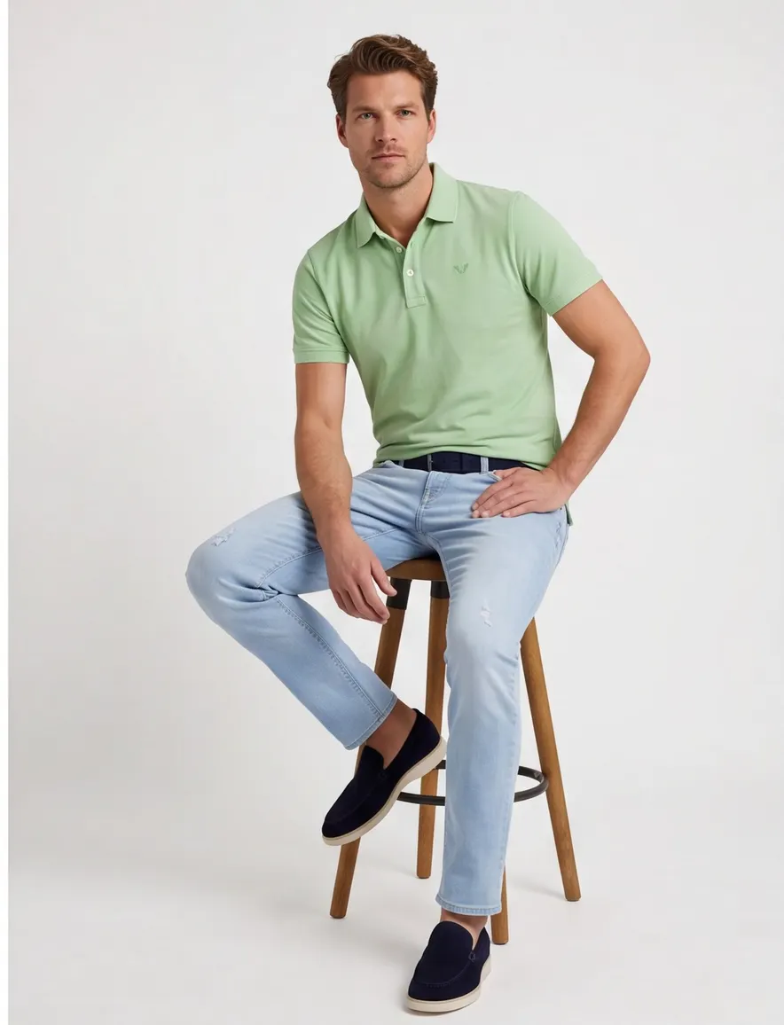 PME Legend poloshirt mint groen