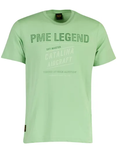 PME Legend PME Legend T-shirt met opdruk mint groen