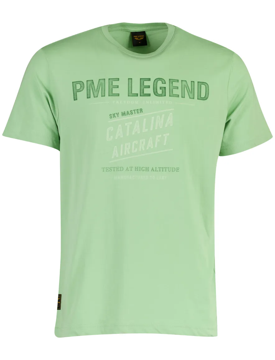 PME Legend T-shirt met opdruk mint groen