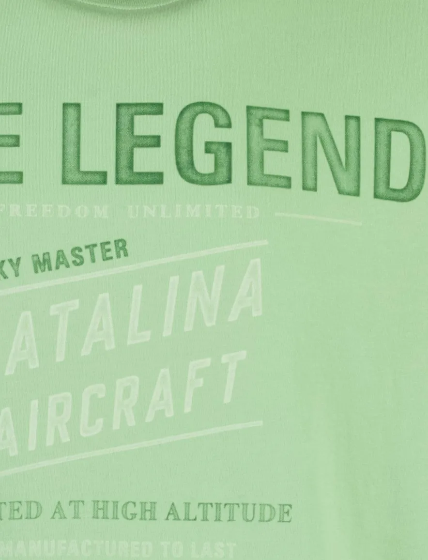 PME Legend T-shirt met opdruk mint groen