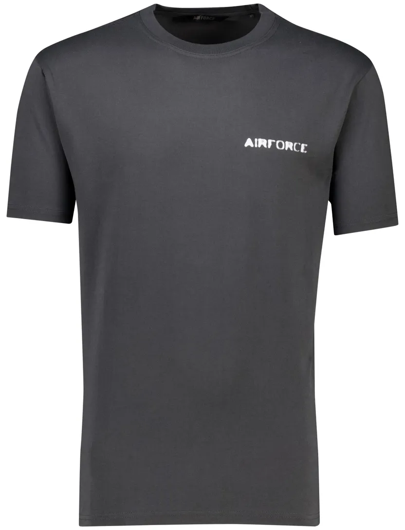 Airforce T-shirt antraciet effen