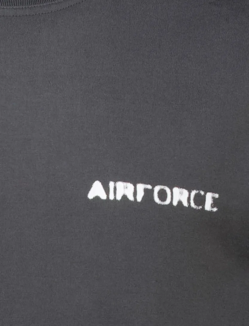 Airforce T-shirt antraciet effen