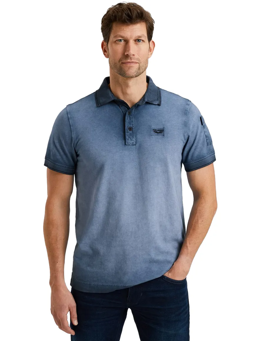 PME Legend polo blauw washed