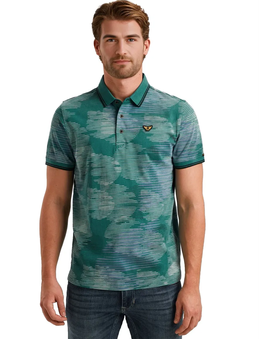 PME Legend polo groen print
