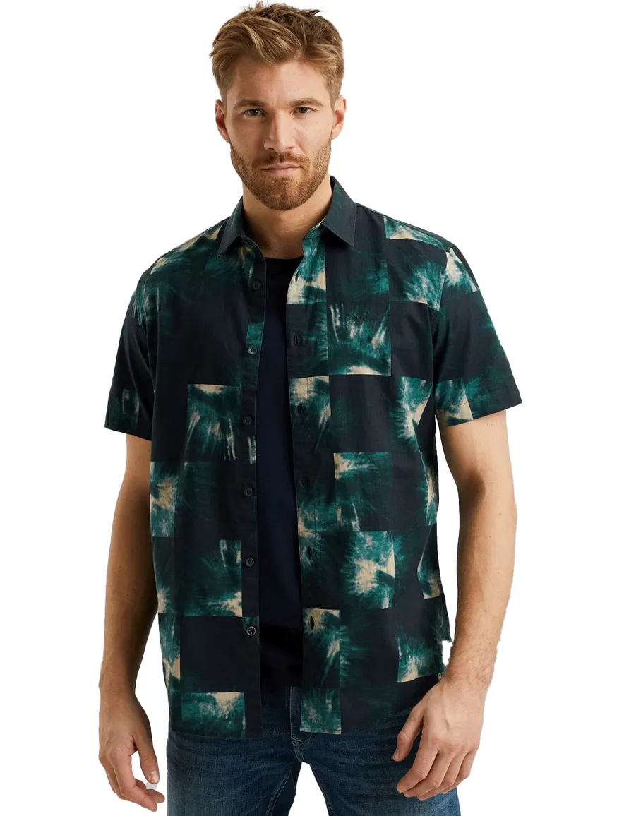PME Legend korte mouw blauw print