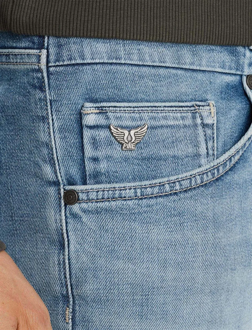 PME Legend Carior jeans blauw 5-pocket katoen tapered fit