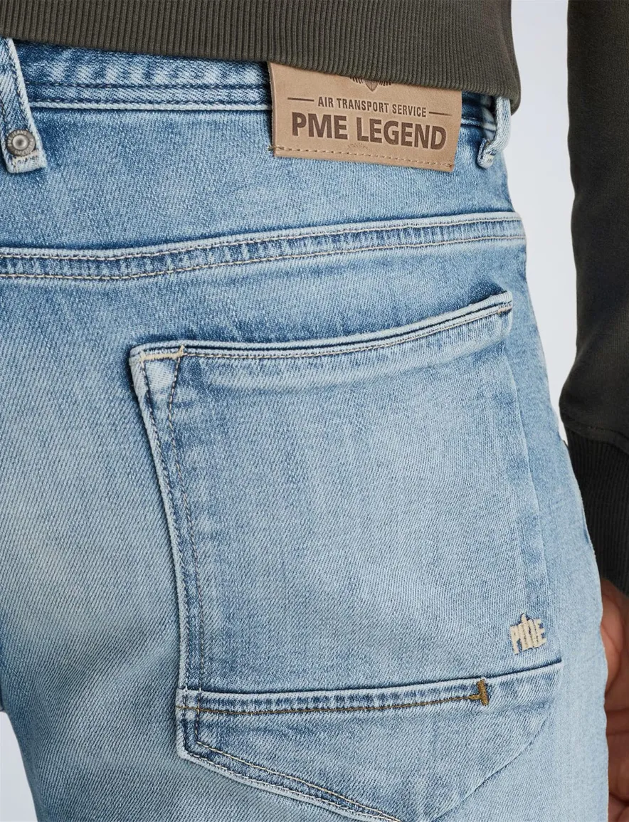 PME Legend Carior jeans blauw 5-pocket katoen tapered fit