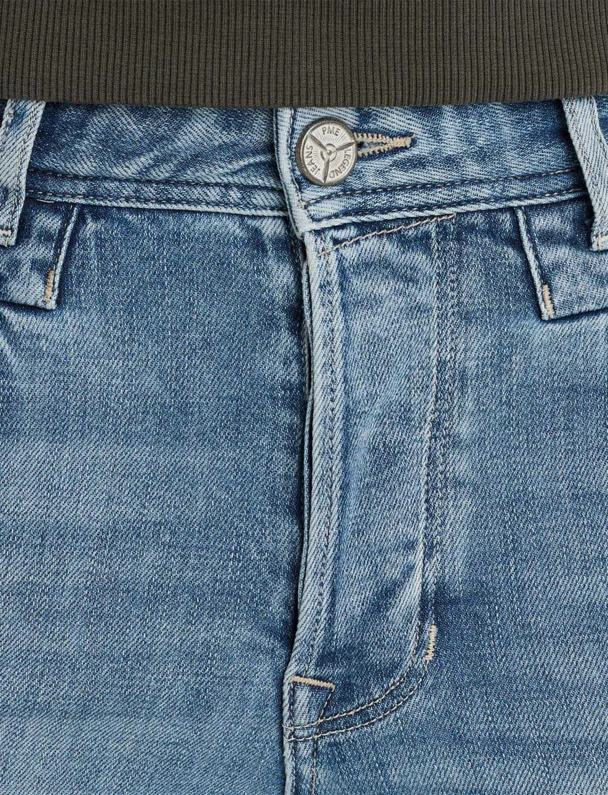 PME Legend Carior jeans blauw 5-pocket katoen tapered fit
