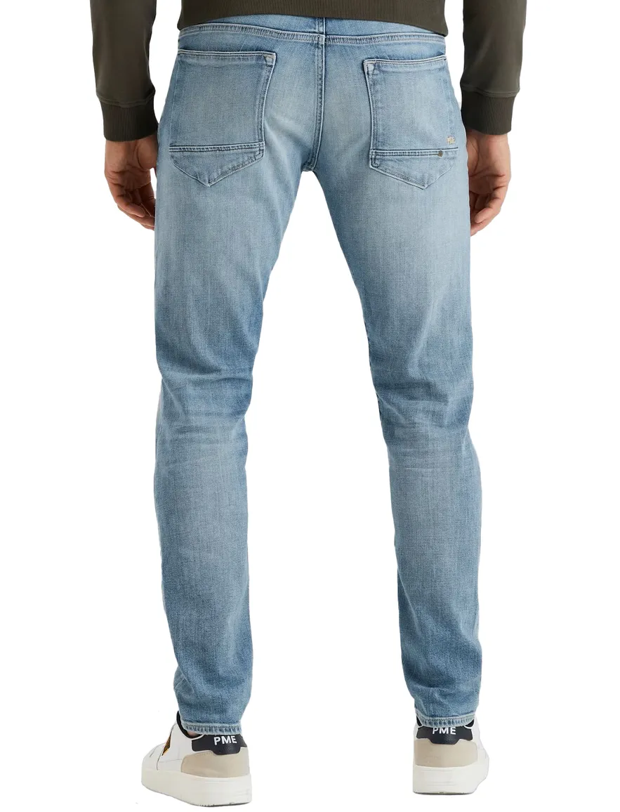 PME Legend Carior jeans blauw 5-pocket katoen tapered fit