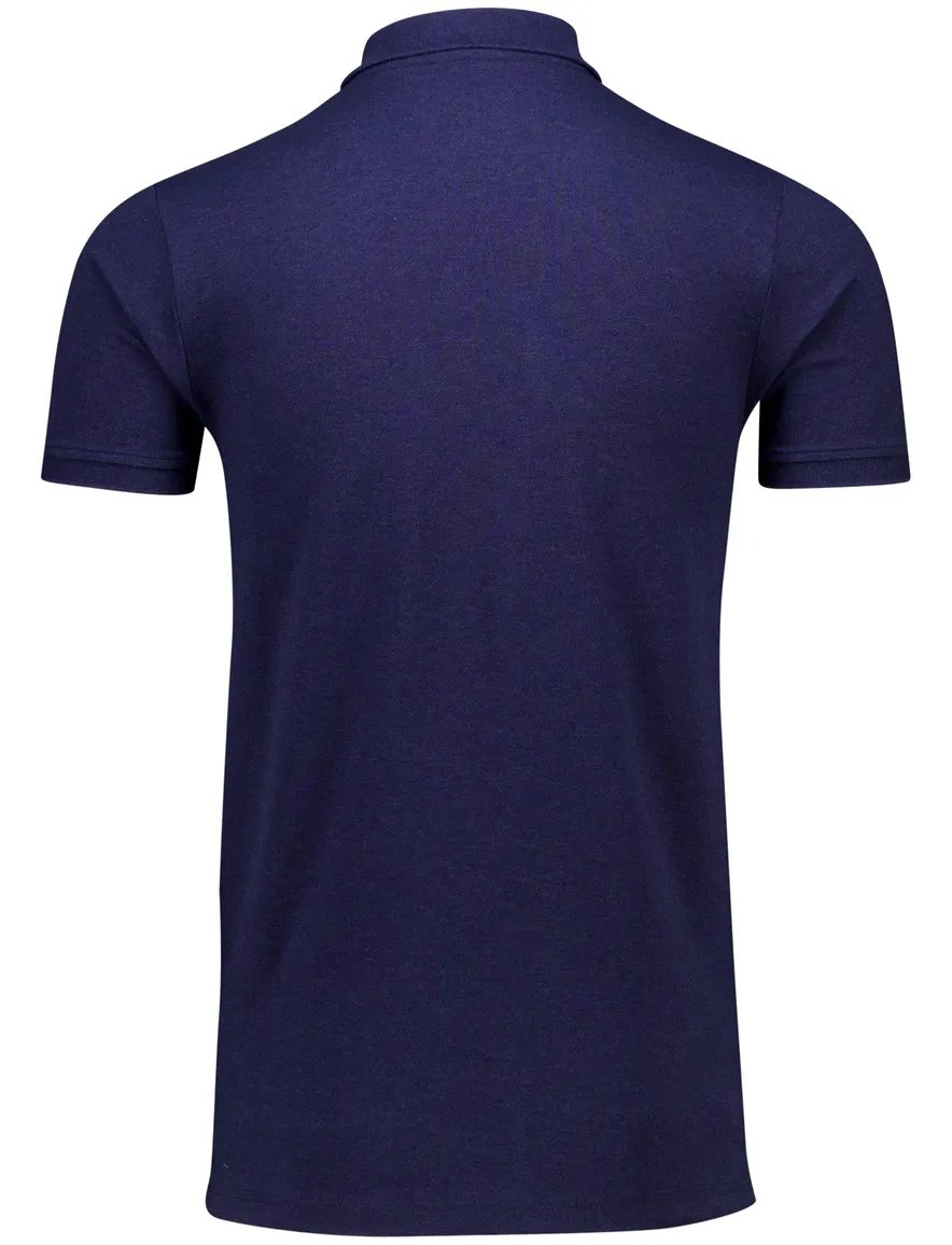 Portofino Fang polo donkerblauw pique katoen