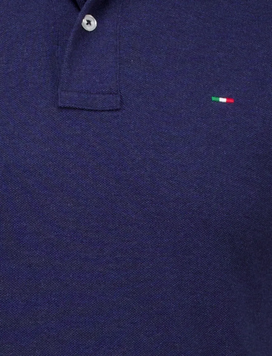 Portofino Fang polo donkerblauw pique katoen