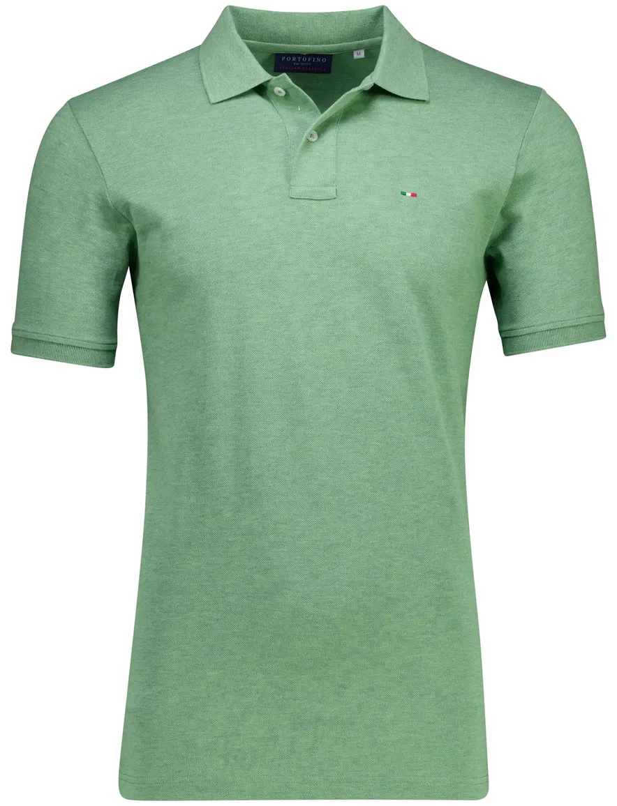 Portofino polo groen gemeleerd katoen