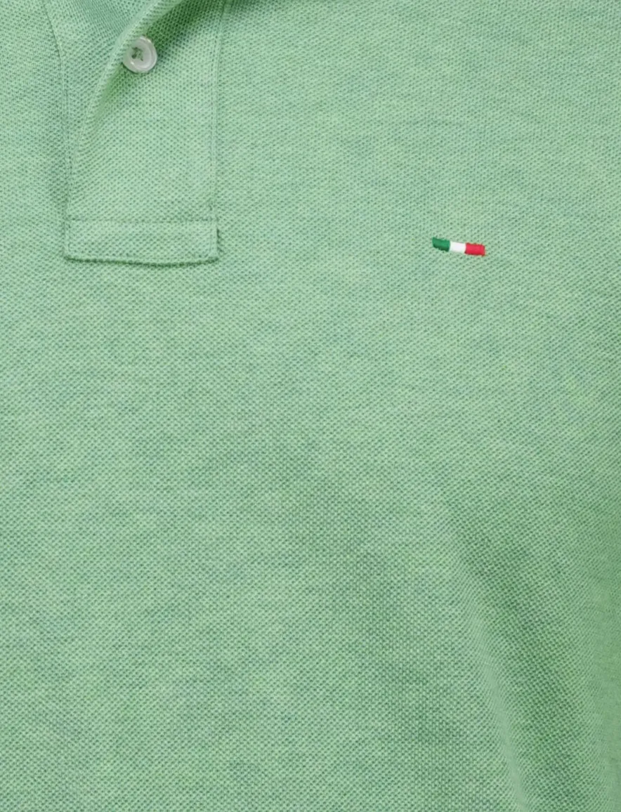 Portofino polo groen gemeleerd katoen