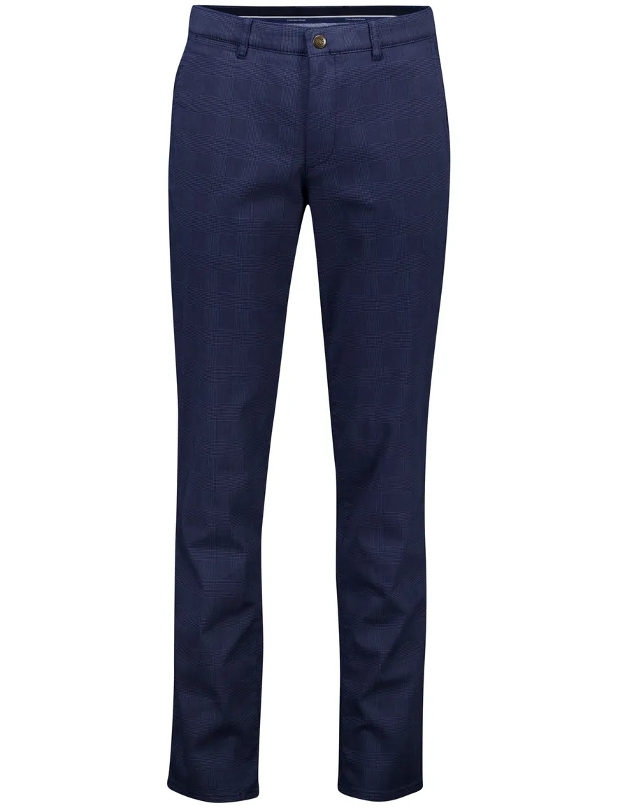 Com4 pantalon chino blauw katoen
