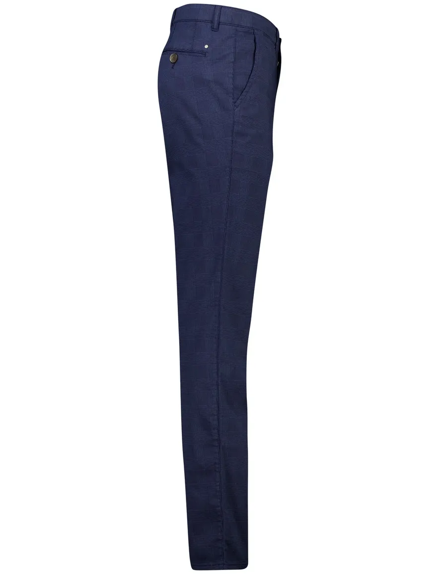 Com4 pantalon chino blauw katoen