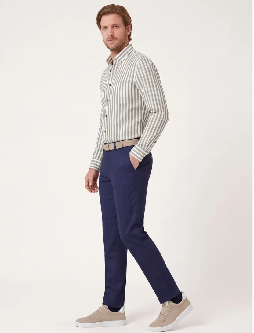 Com4 Modern Chino Collection navy katoen pantalon