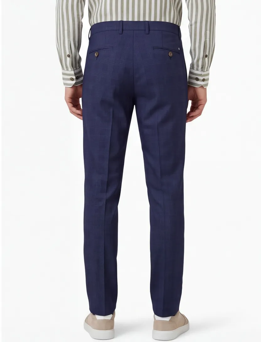 Com4 Modern Chino Collection navy katoen pantalon