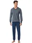 blauwe Schiesser pyjama geprint