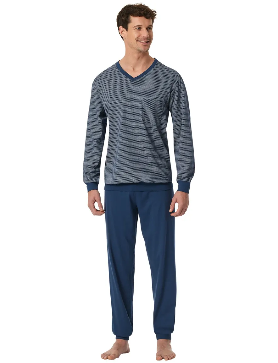 Schiesser pyjama donkerblauw