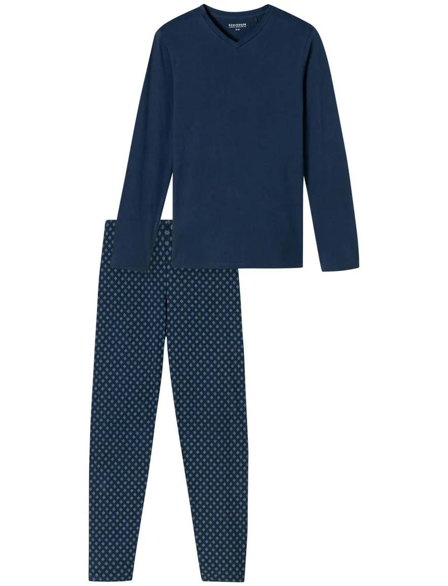 Schiesser pyjama donkerblauw