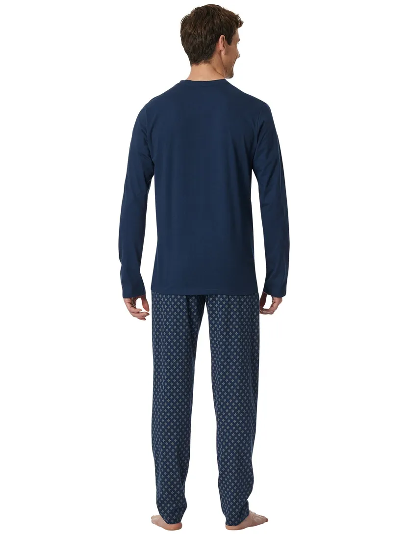 admiraal blauwe lange Schiesser pyjama
