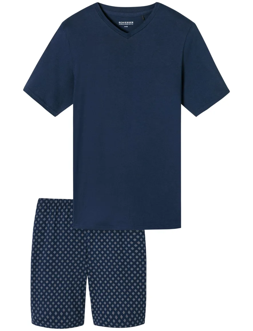 Schiesser admiraal shortama donkerblauw