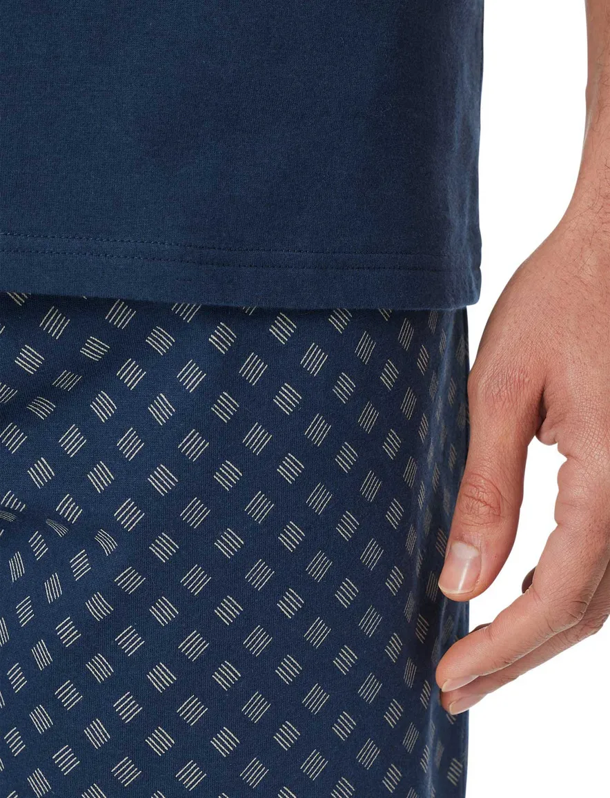 Schiesser shortama donkerblauw