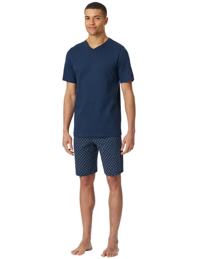 Schiesser Schiesser admiraal shortama donkerblauw