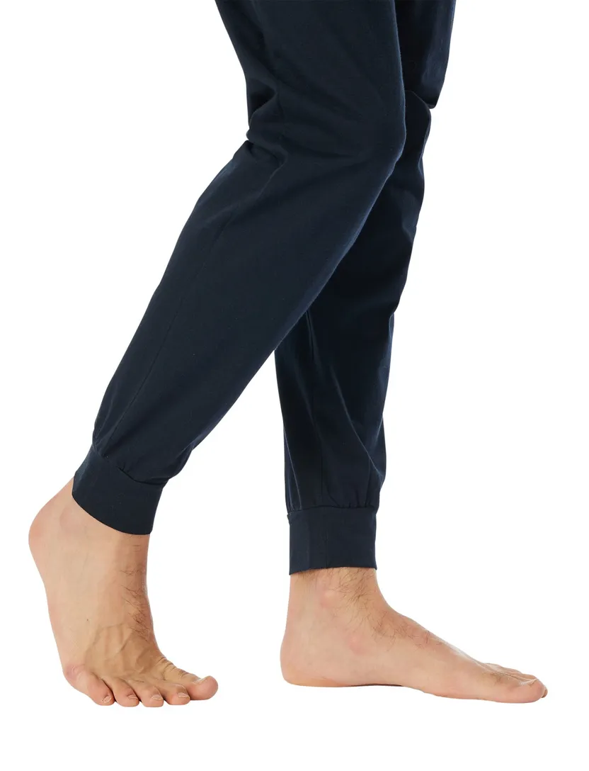 nachtblauwe lange Schiesser pyjama