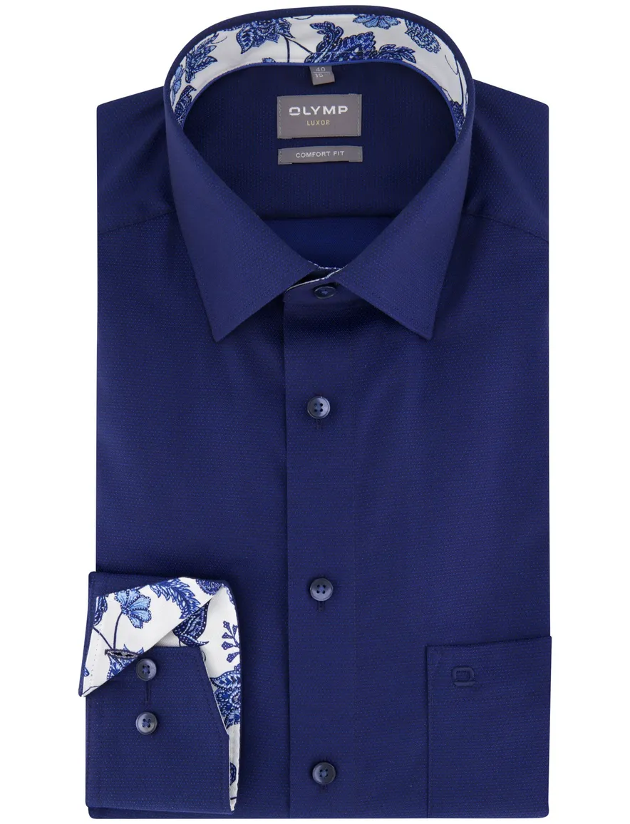 Olymp overhemd donkerblauw comfort fit