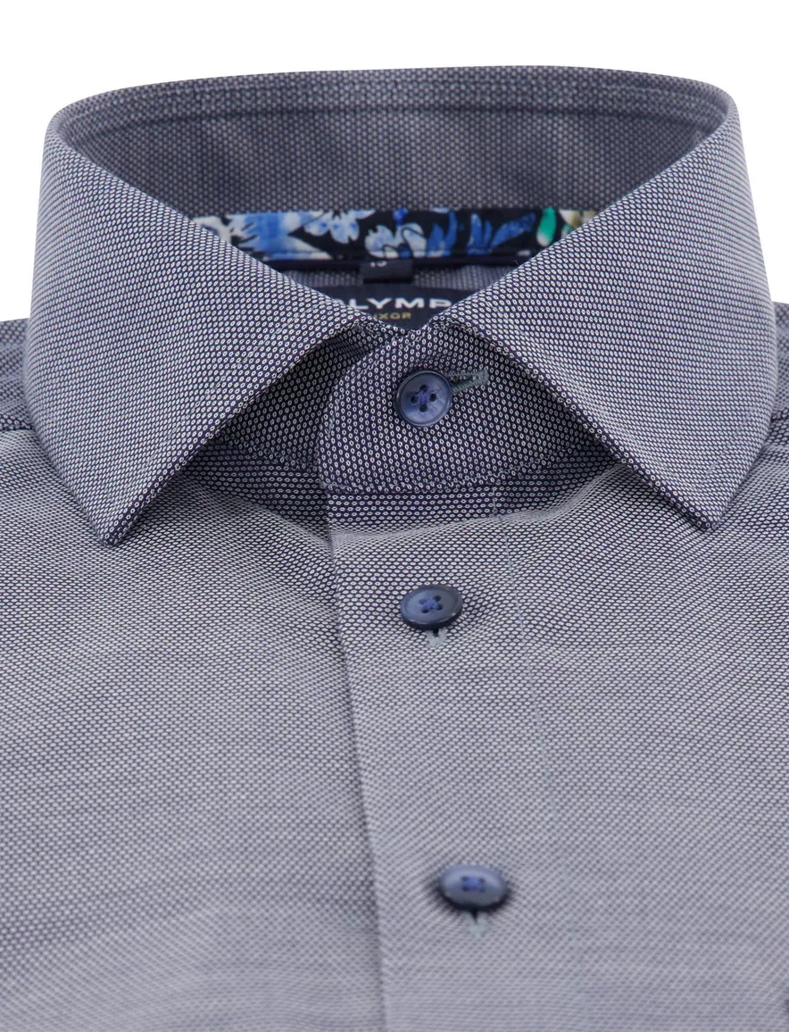 Olymp modern fit overhemd strijkvrij donkerblauw