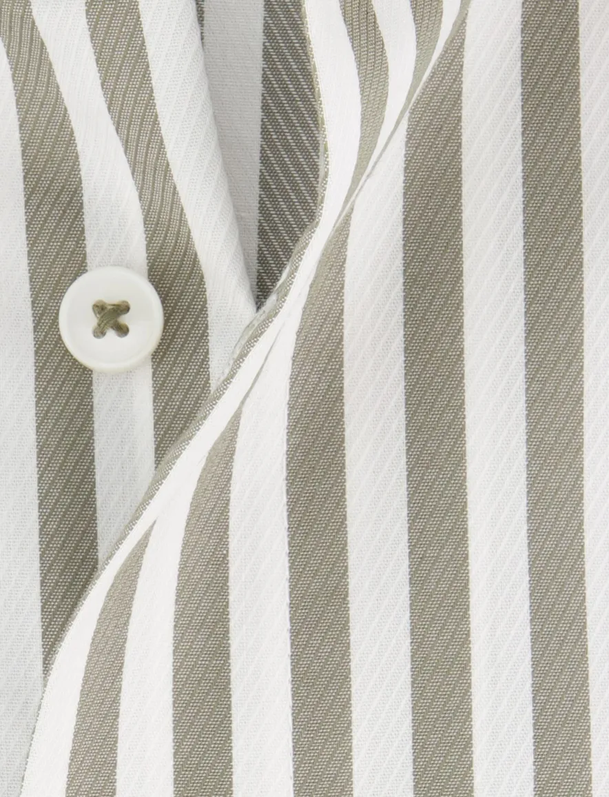 Olymp Modern Fit overhemd khaki strijkvrij