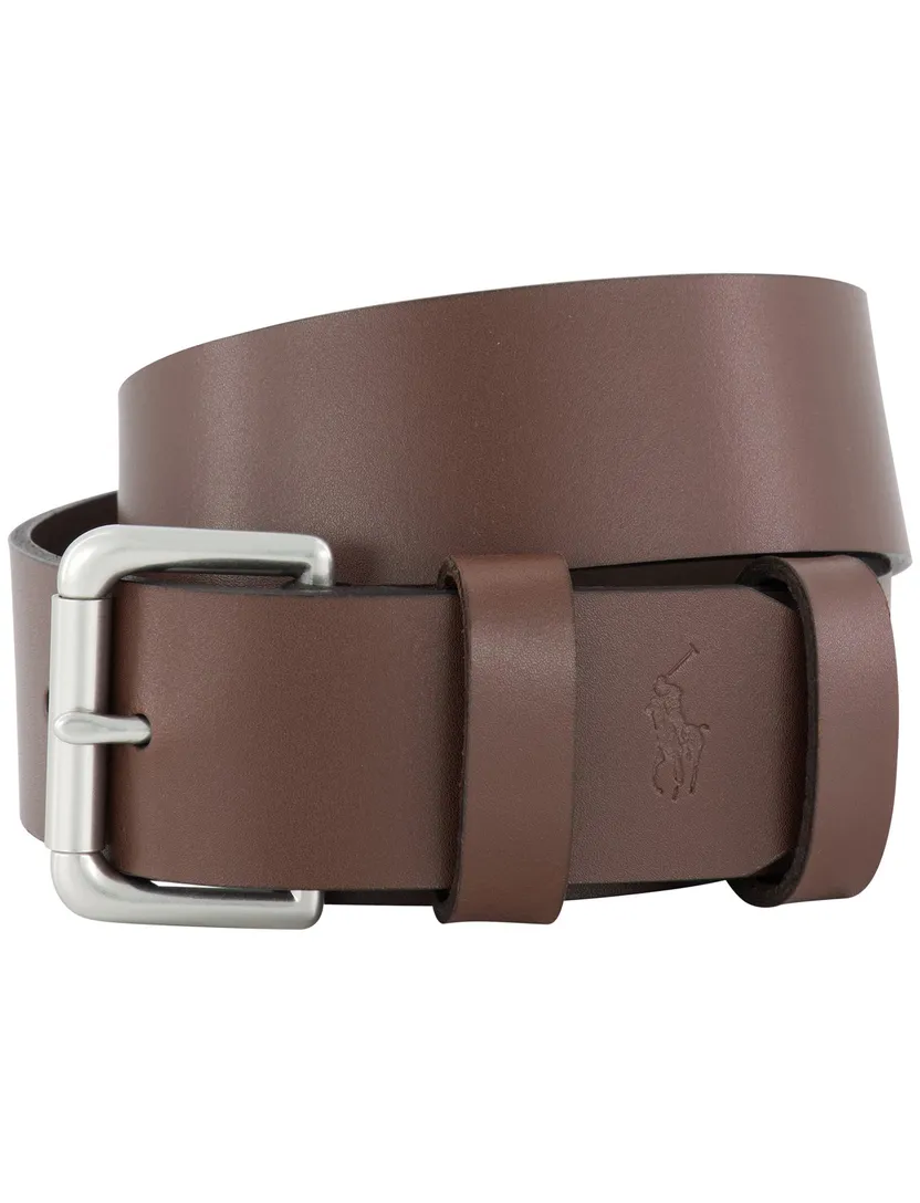 Polo Ralph Lauren riem bruin effen