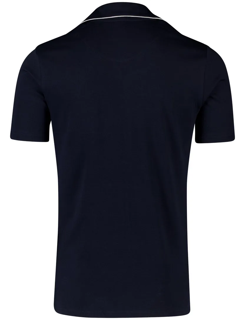 katoenen Schiesser pyjama donkerblauw effen normale fit