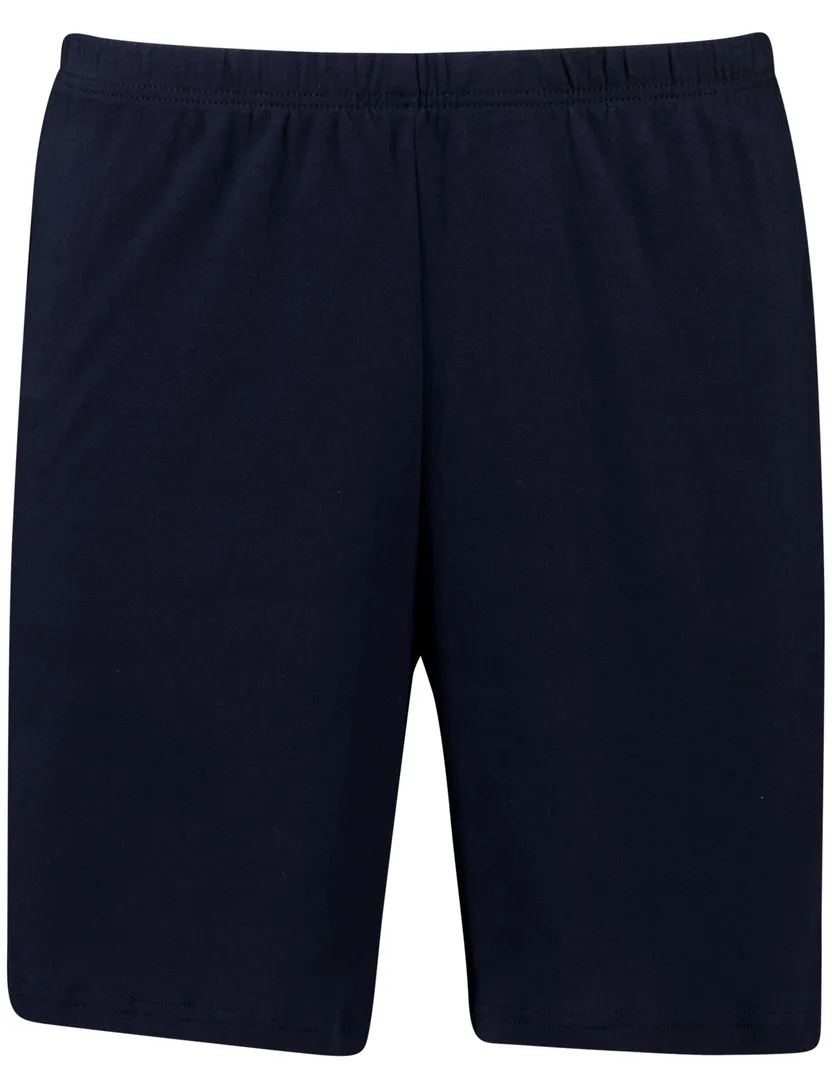 katoenen Schiesser pyjama donkerblauw effen normale fit