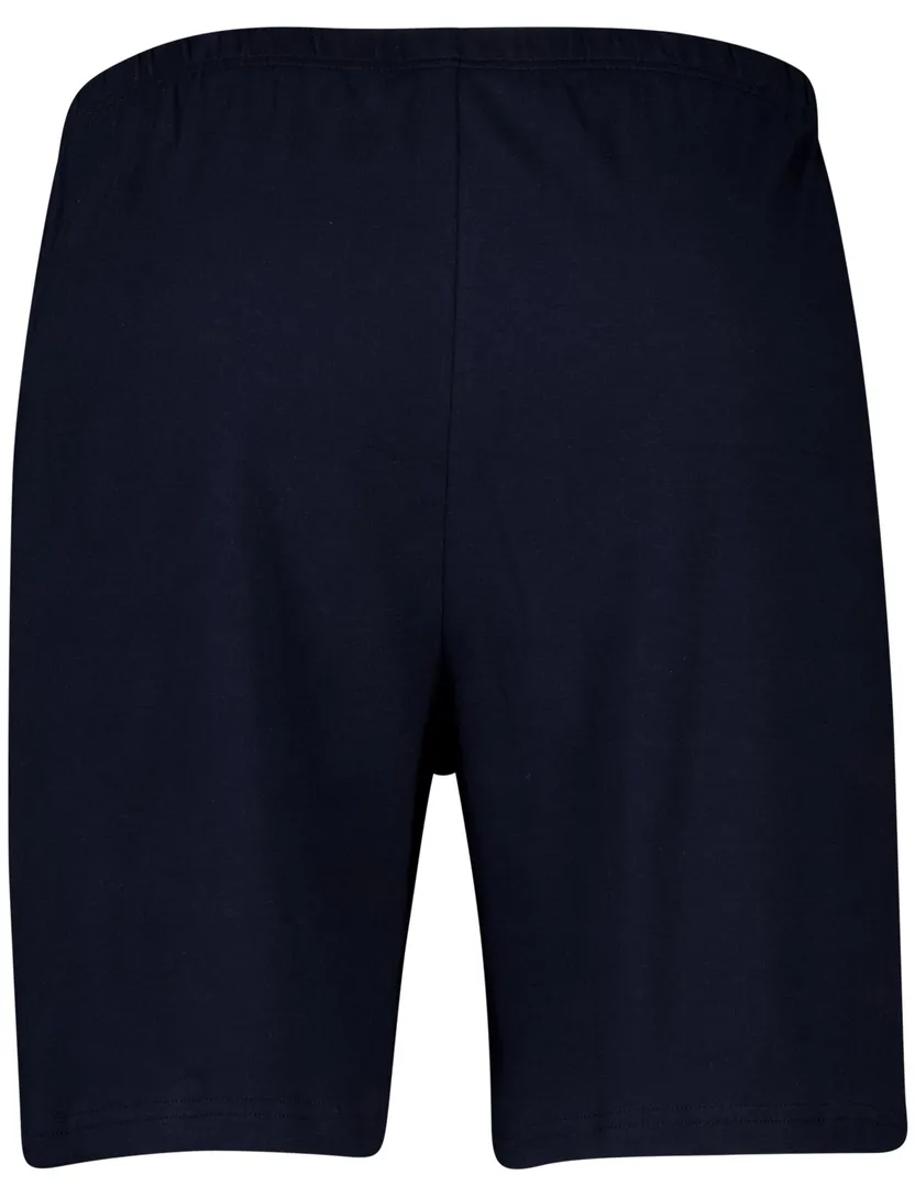 katoenen Schiesser pyjama donkerblauw effen normale fit