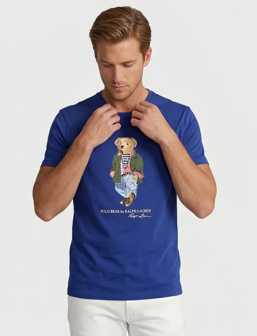 Polo Ralph Lauren wijde fit t-shirt blauw bear