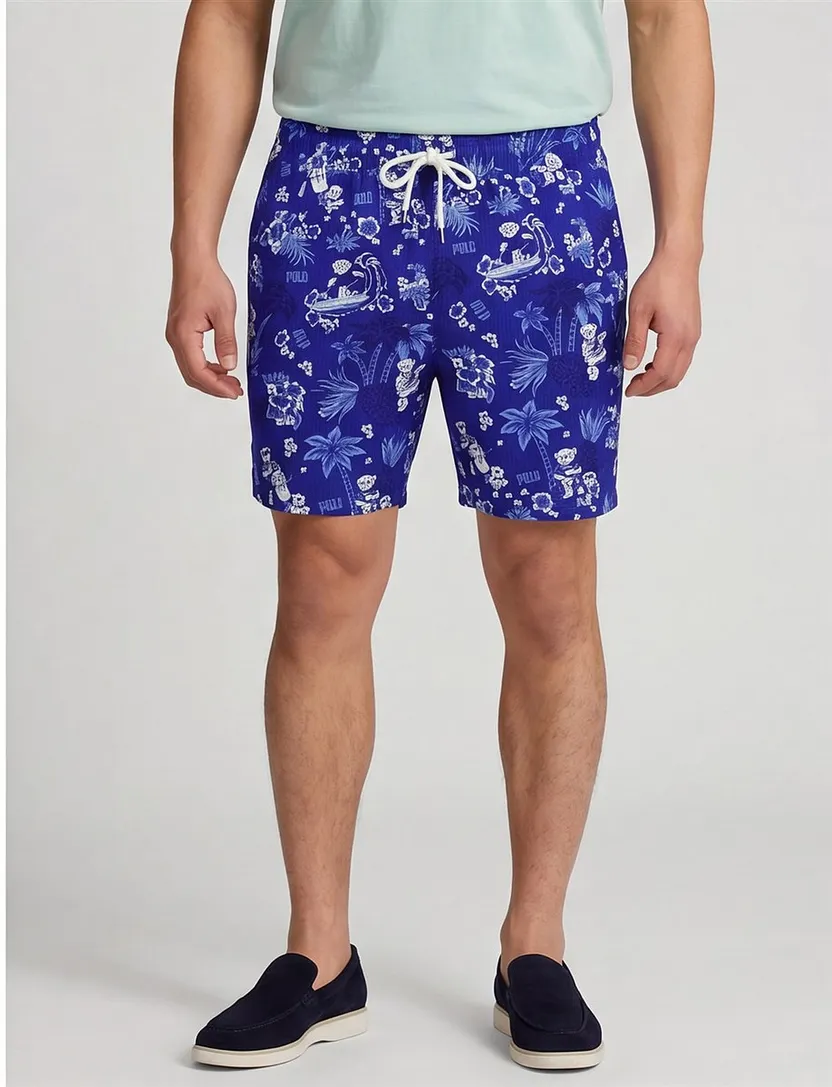 Polo Ralph Lauren classic traveler zwemshort blauw print