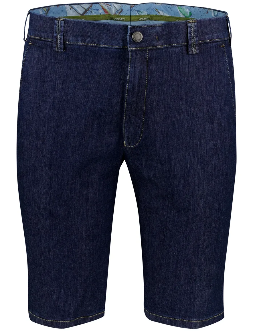 Meyer Bermuda B-Palma donkblauw denim 5-p gemeleerd