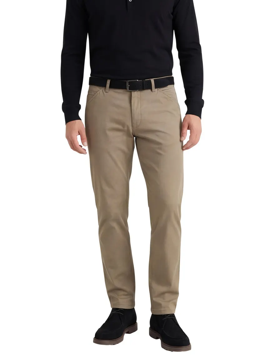 Meyer 5-pocket Pantalon katoen bruin katoen