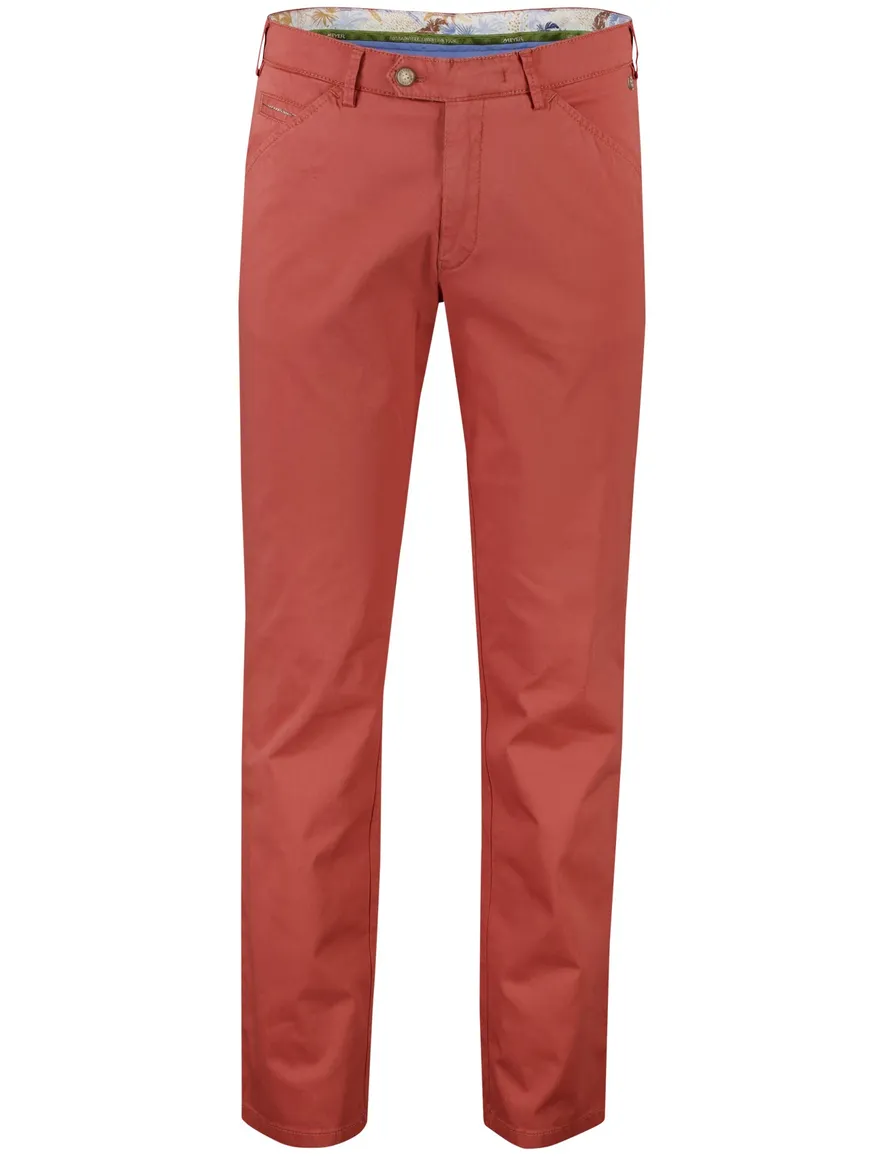 Meyer Pantalon katoen rood perfect fit