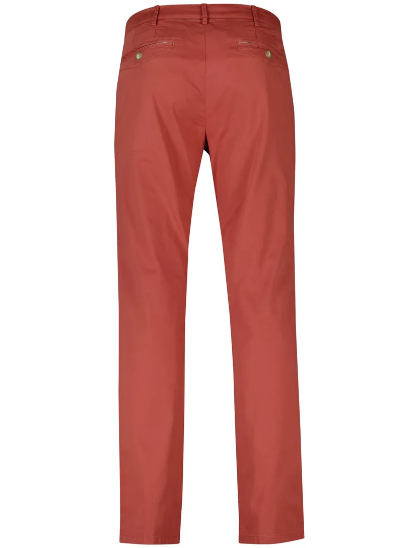 Meyer Chicago 5-pocket Pantalon katoen rood perfect fit zonder omslag