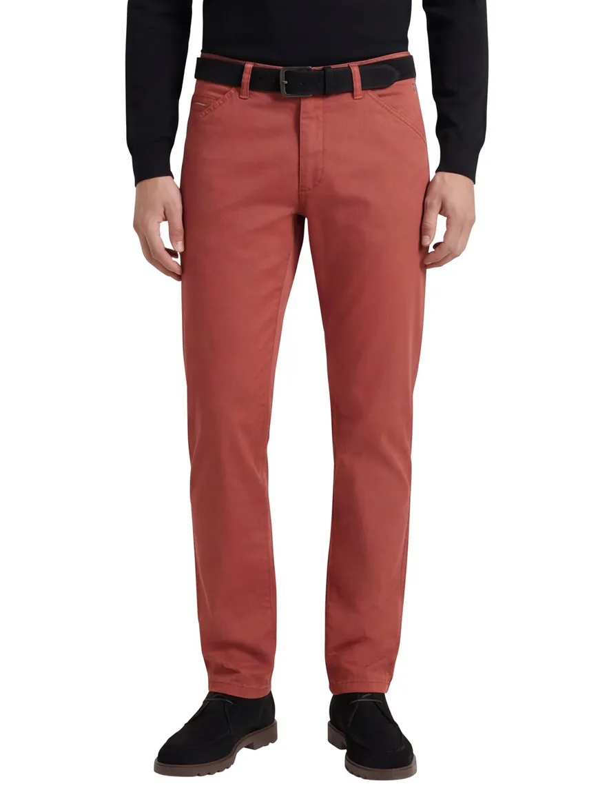 Meyer Pantalon katoen rood perfect fit
