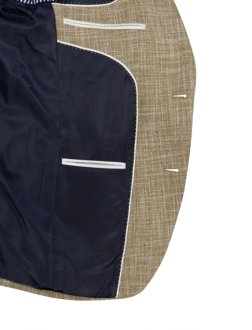 Portofino Leek jacket drop camel normale fit